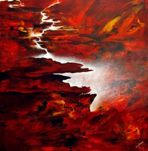 A Heart Stained Dark With Love,  36" x 36"-Available