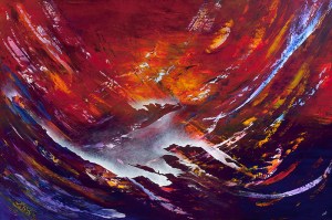 As You Mount the Hidden Tide, 48" x 72" #1285