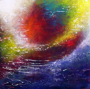 "Travel On Alone" 24" x 24" #1208 acrylic on canvas